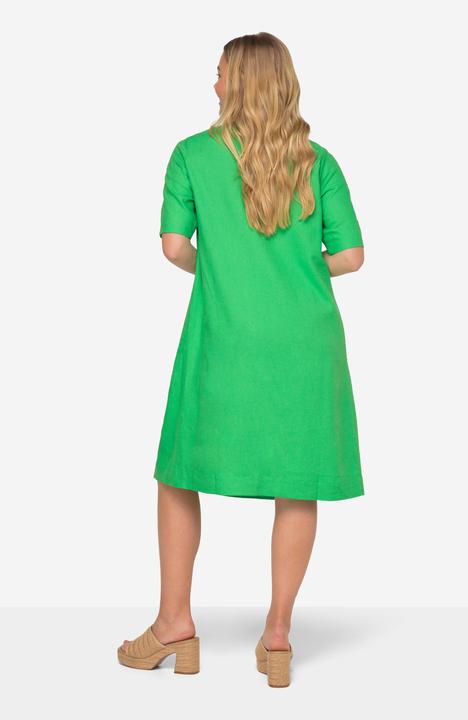 Immagine prodotto Laurasøn Leinenmix-Kleid, A-Line, V-Ausschnitt, Halbarm (XXL)