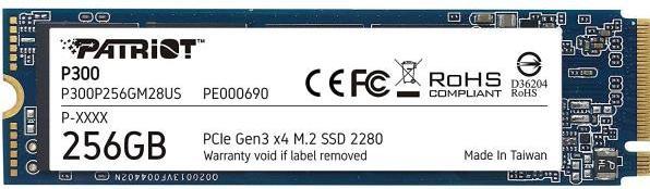 Actual product image Patriot P300 SSD 256GB (256 GB, M.2 2280)