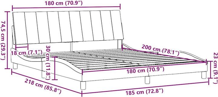 Actual product image vidaXL Bedstead (200 x 200 cm)