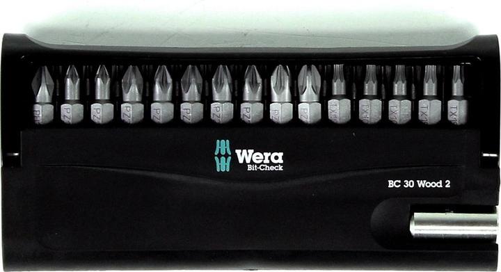 Produktbild Wera Bit-Check 30 Wood 2 (Kreuz Phillips PH M2, Kreuz Pozidriv PZ M1, Kreuz Pozidriv PZ M2, Kreuz Pozidriv PZ M3)
