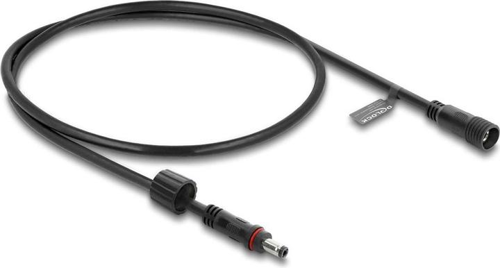Produktbild Delock DC Verlängerungskabel 5,5 x 2,1 mm Stecker zu Buchse mit Schraubverschluss M12 x 1,75 mm Gewinde wa (0.50 m)