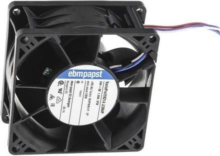 Actual product image Papst S-Force DC fan PWM, 80mm 222cu.m/h 24V (80 mm, 1 x)