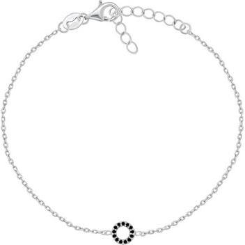 Brilio, Armschmuck, Silver - Charming silver bracelet with black zircons BRC17WBC