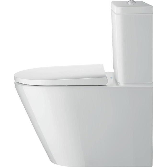 Duravit, Coperchio e sedile WC, Cisterna D-NEO f con attacco combinato a destra o a sinistra bianco