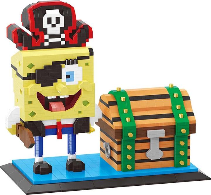 Actual product image Balody 18446 - Pirate with Treasure Chest (1634 pieces)