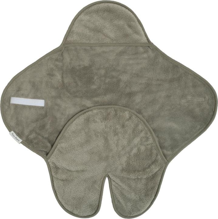 Actual product image Baby's only Hooded blanket with feet Cozy urban green
