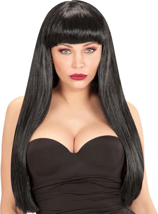 Produktbild Widmann Julia Langhaar Perücke mit Pony schwarz für Damen (One Size)