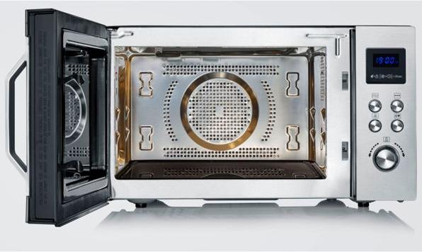 Image du produit Severin Microwave w/ceramic plate 900 watts 25 l - Steel (29070) (25 l)