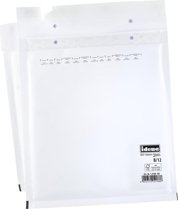 Actual product image Idena Bubble bags B/12 adhesive white 14x22.5cm (1 pcs.)