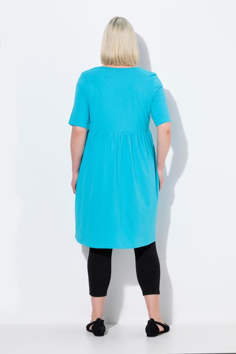 Produktbild Ulla Popken Kleid, A-Linie, Carree-Ausschnitt, Halbarm, Taschen (60)