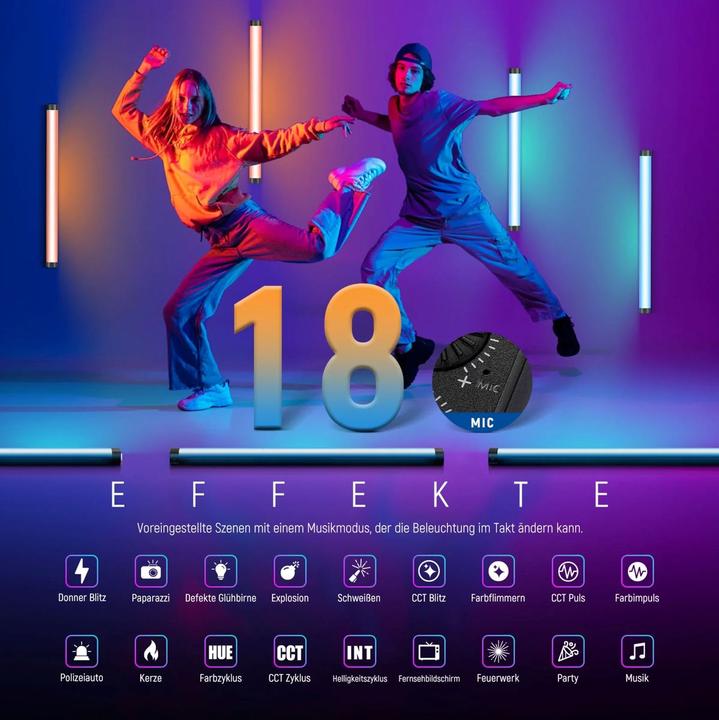 Produktbild Neewer Stablicht TL60RGB LED Foto-Videolicht RGB 20 Watt (Stableuchte)