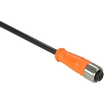 TE Sensors Pre Wired Connector M12 Female Straight, Elektronikkabel + Stecker, Schwarz