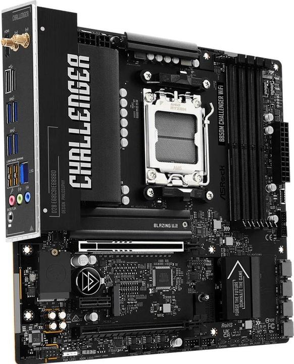 Productafbeelding AsRock MB AMD AM5 B850M Challenger WiFi (AM5, AMD B850, Micro ATX (mATX))