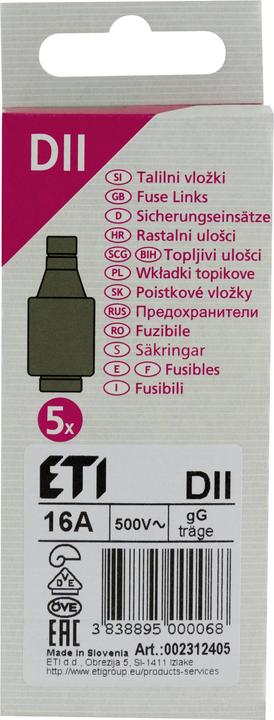 Image du produit HP Autozubehör Fusible 16 A E27 / D II 500 V (16 A)