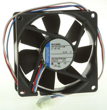 Actual product image Papst PC cooling fan, 80mm 33cu.m/h 12V DC (80 mm, 1 x)