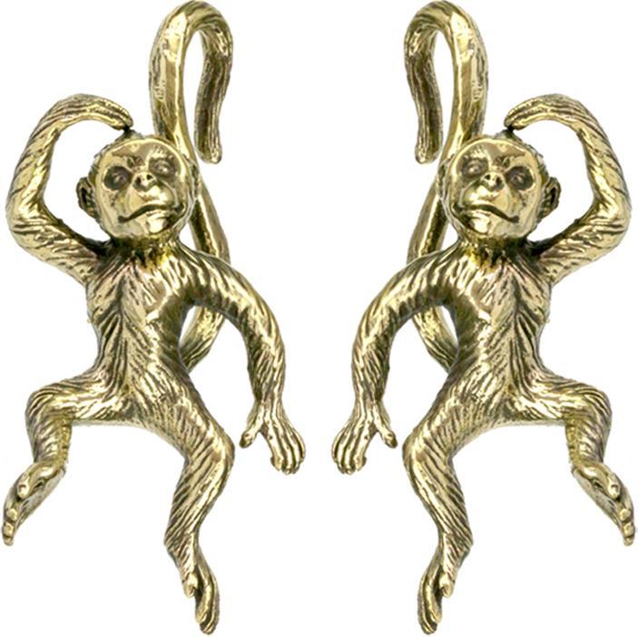 Produktbild Star Piercing Ohrgewicht vergoldet Affe (2stk) (Messing)