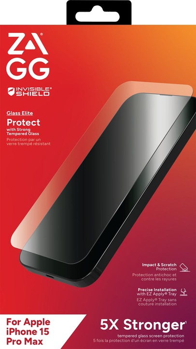 Produktbild Zagg Invisibleshield Glass Elite Am (1 Stück, Apple iPhone 15 Pro Max)