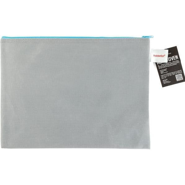 Foldersys, Mappe, Reissverschlussbeutel A4 non-woven-PP opak hellgrau (A4, 1 x)