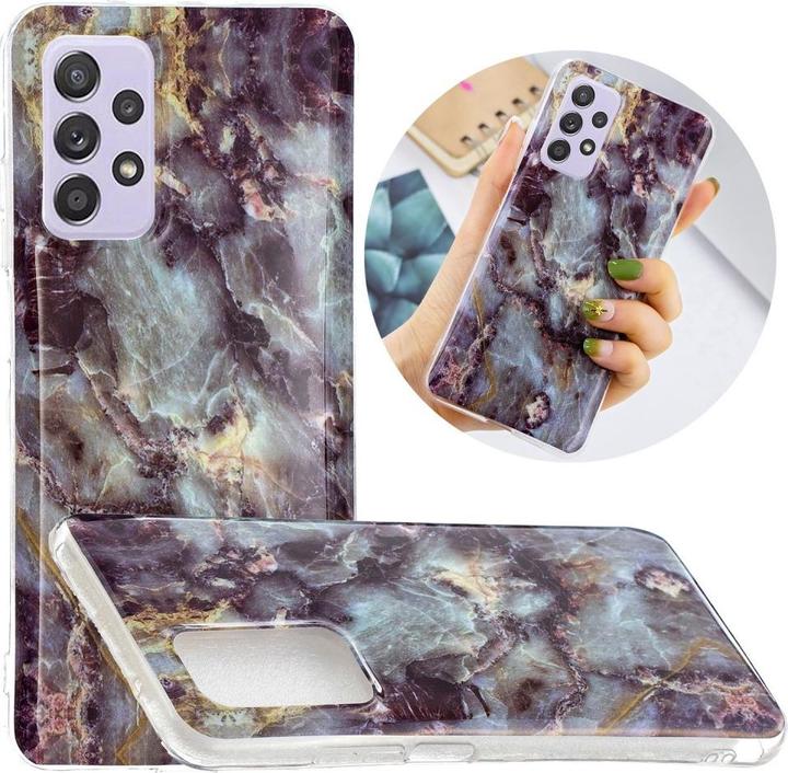 Produktbild Cover-Discount Galaxy A52 - Softes Silikon Gummi Case cyan Marble (Samsung Galaxy A52, Samsung Galaxy A52 5G, Samsung Galaxy A52s 5G)