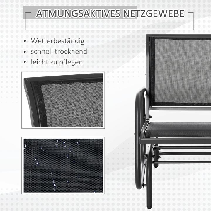 Actual product image Outsunny Garden Chair with Gliding System