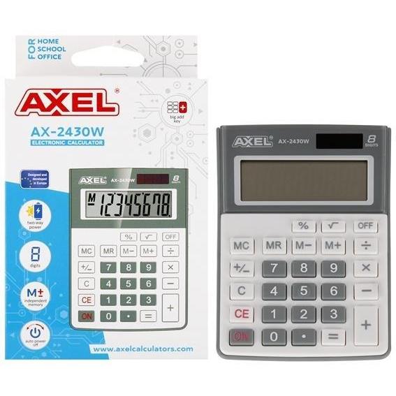 Axel & Ash, Calcolatrice, Axel AX-2430W Taschenrechner (Batterie)