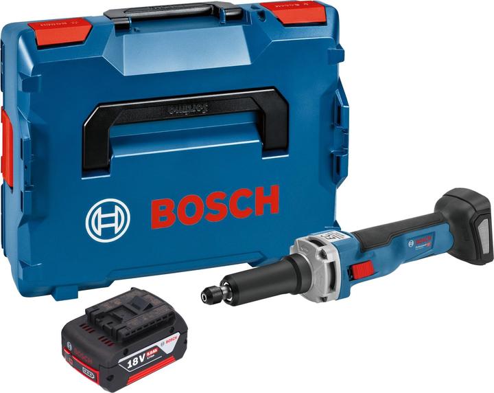 5,0 Ah, 1x Bosch GGS 18V-23 LC Professional Meuleuse droite sans fil, 1x Bosch GBA 18 Volt, Batterie Li-Ion 5000 mAh, 1x L-Boxx 136