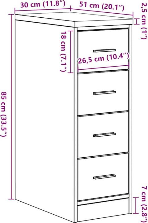 Actual product image vidaXL Garagen-Aufbewahrungsschrank (51 cm, 85 cm)
