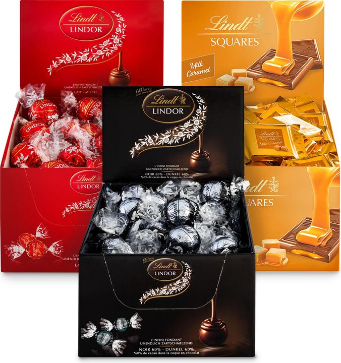 Image du produit Lindt Lindor Dunkel 60% Cacao Présentoir de comptoir (750 g)