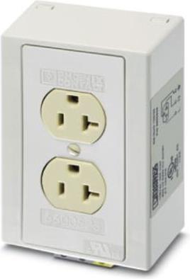 Produktbild Phoenix Contact DIN Rail Mount Double Socket, 15A 120Vac