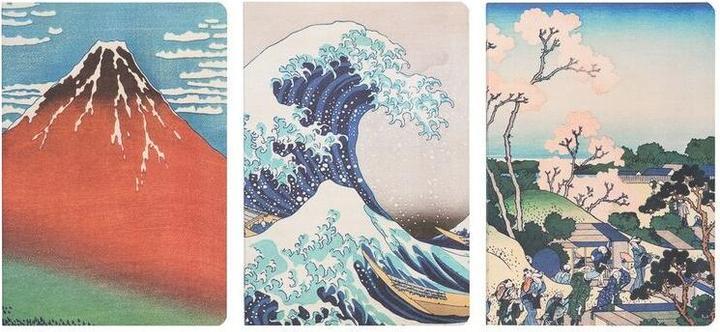 Immagine prodotto Grupo Erik HOKUSAI - La Grande Vague - Confezione da 3 quaderni - formato A5 (A5, Righe, Copertina morbida)