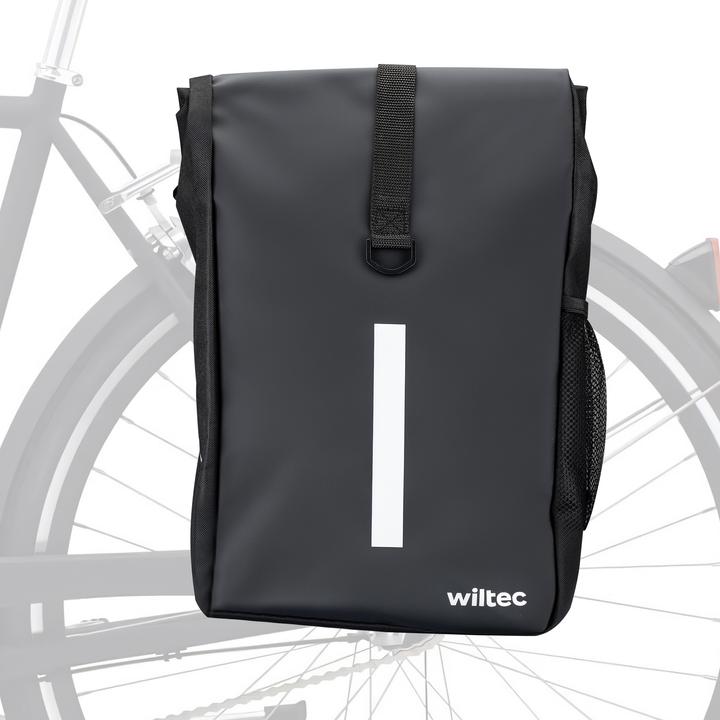 Produktbild Wiltec Gepäckträgertasche matt schwarz 16l Fahrradtasche Gepäckträger Packtasche (16 l, Gepäckträgertasche)