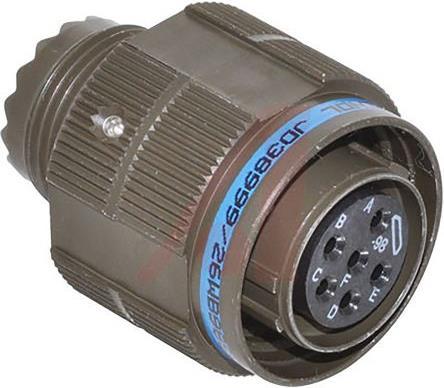 Produktbild Amphenol D38999 plug, 6 way, socket contacts