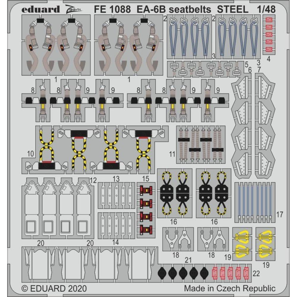 Eduard EA-6B seatbelts STEEL for Kinetic
