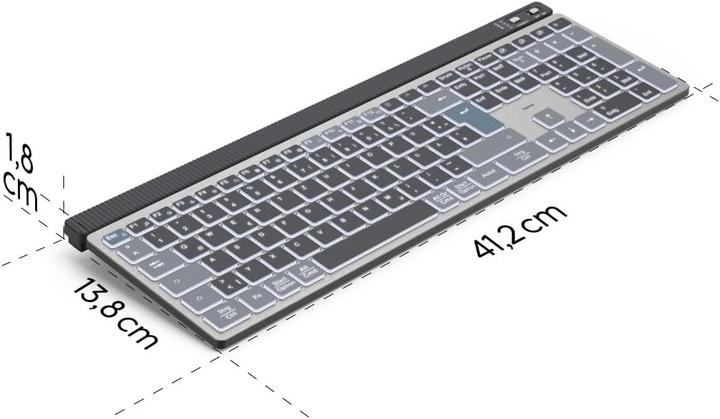 Actual product image Hama WK-750 Keyboard wireless grey (DE, Wireless)