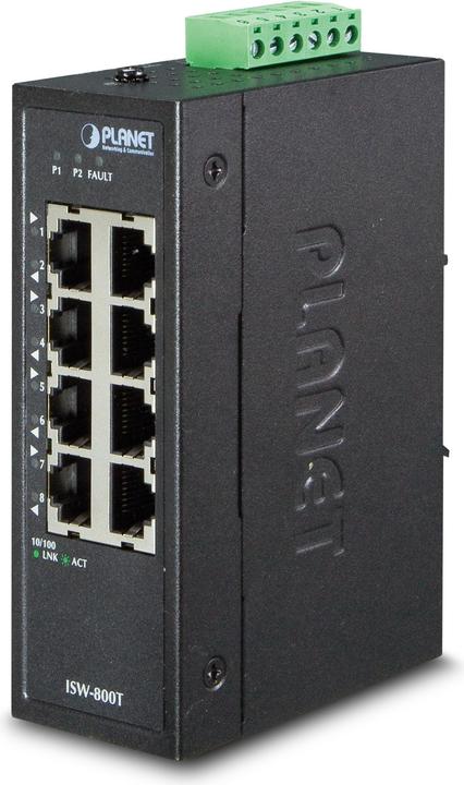 Immagine prodotto Planet Switch Ethernet compatto industriale a 8 porte 10/100TX (8 porte)