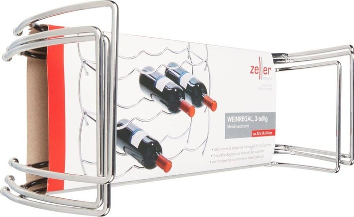 Actual product image Zeller Present Wine rack set of 3 (42 x 14 x 14 cm)