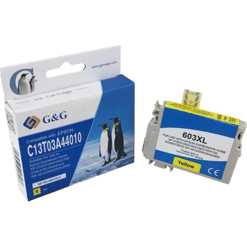 G&G, Druckerpatrone, Compatible inkt voor Epson T603XL Yellow (C13T03A44010) (LY)