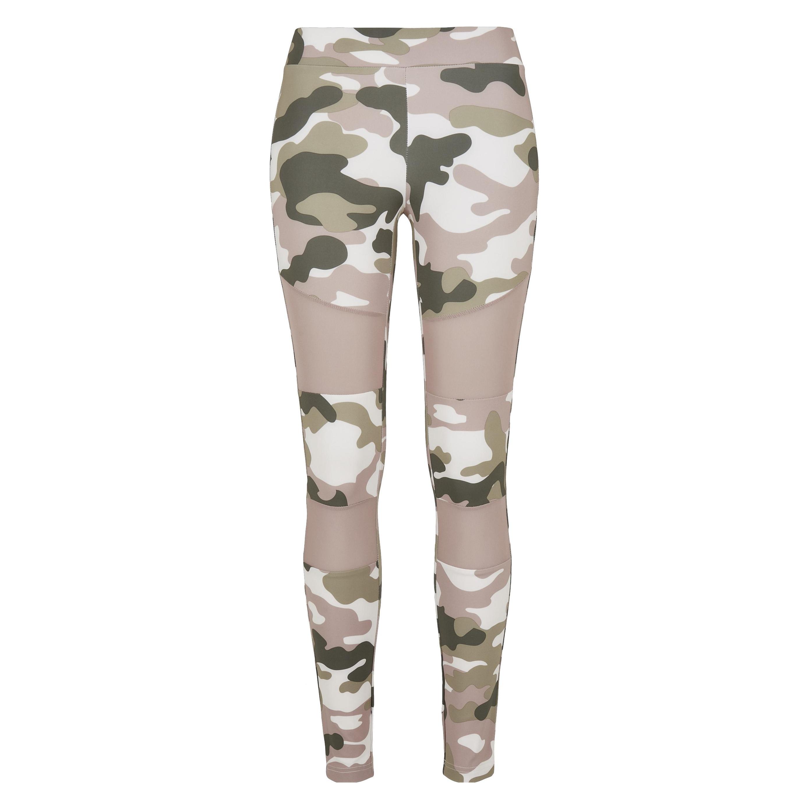 Urban Classics, Damen, Hosen, Ladies Camo Tech Mesh Leggings, Mehrfarbig, (Xl)