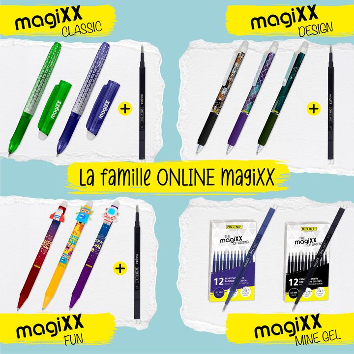 Image du produit Online 12er Pack Gel-Minen, radierbar, schwarz (12 pcs, Noir, 0.70 mm)