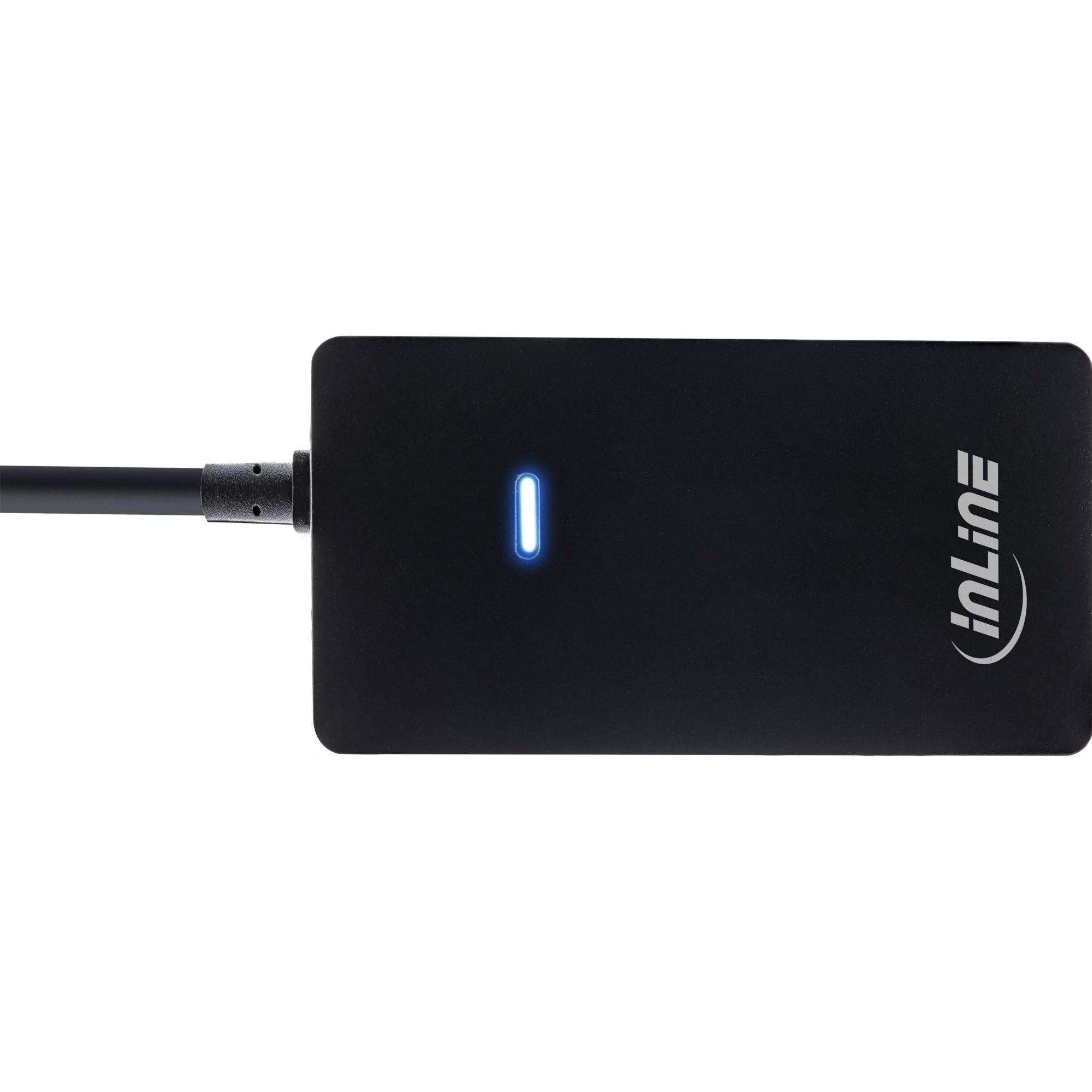 Thumbnail - InLine 33293I (USB-C, 4 Ports), Dockingstation + USB Hub, Schwarz