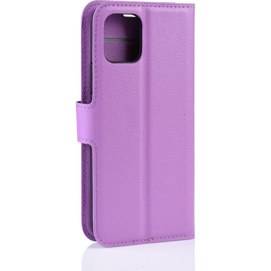 Thumbnail - Cover-Discount Leder Hülle mit Kartenfach (Apple iPhone 11 Pro), Smartphone Hülle, Violett