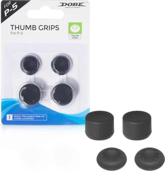 Produktbild König Design Thumbstick Controller Aufsatz Set Silikon Kappen Joystick Für PS5 Schwarz Neu (PS5)