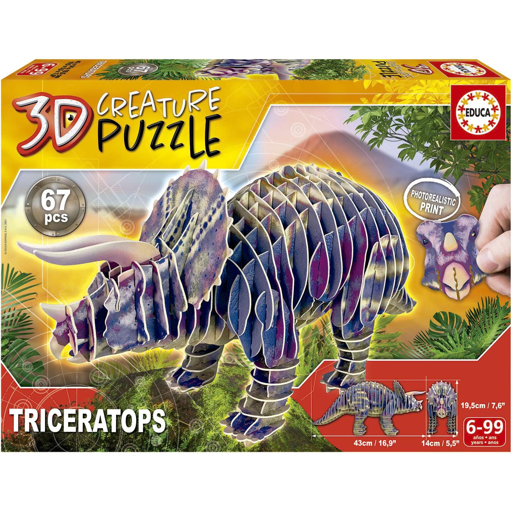 Thumbnail - Educa D Triceratops Puzzle (67 Teile)