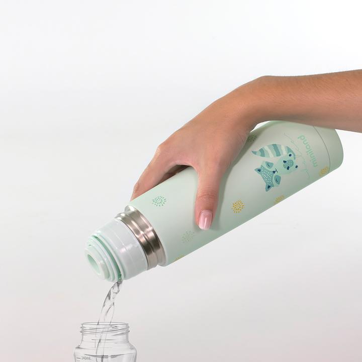 Actual product image Miniland Stainless steel insulated flask Silky Thermos