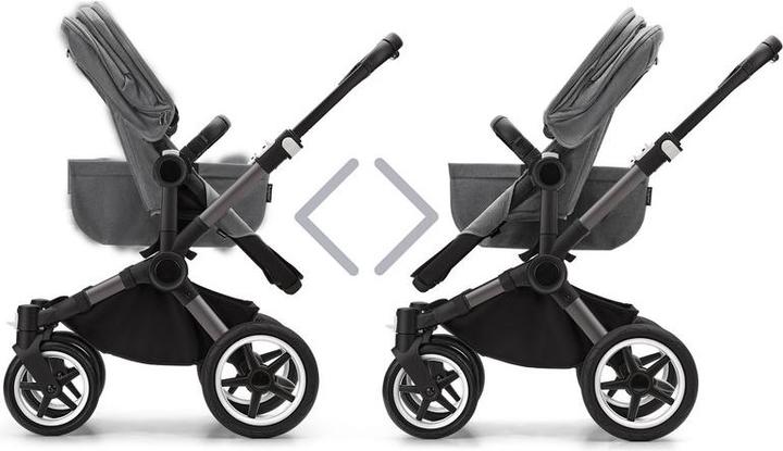 Image du produit Bugaboo Donkey 5 Mono, Gris chiné/Gris chiné/Graphite