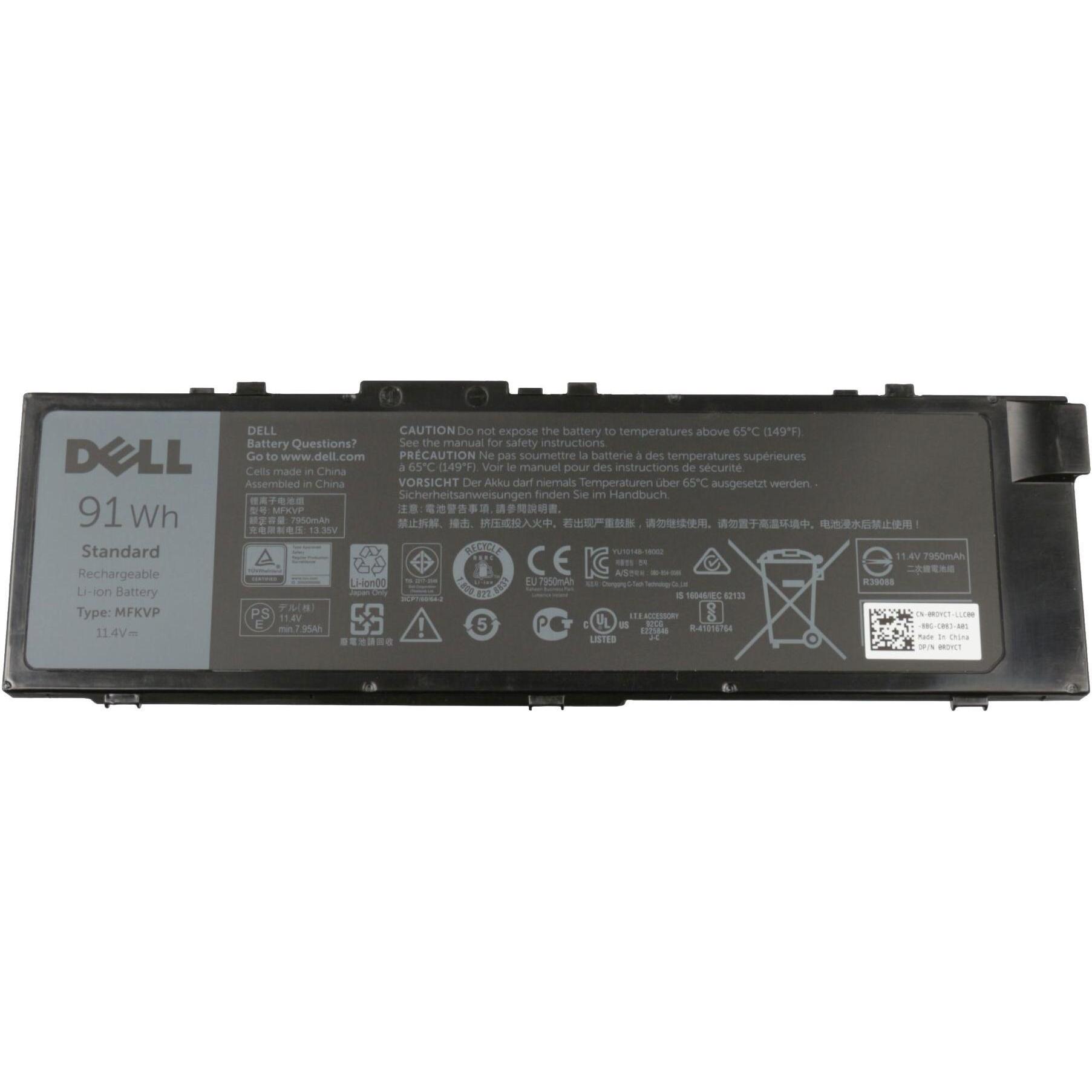 Dell Twcpg (6 Zellen, 7950 mAh), Notebook Akku