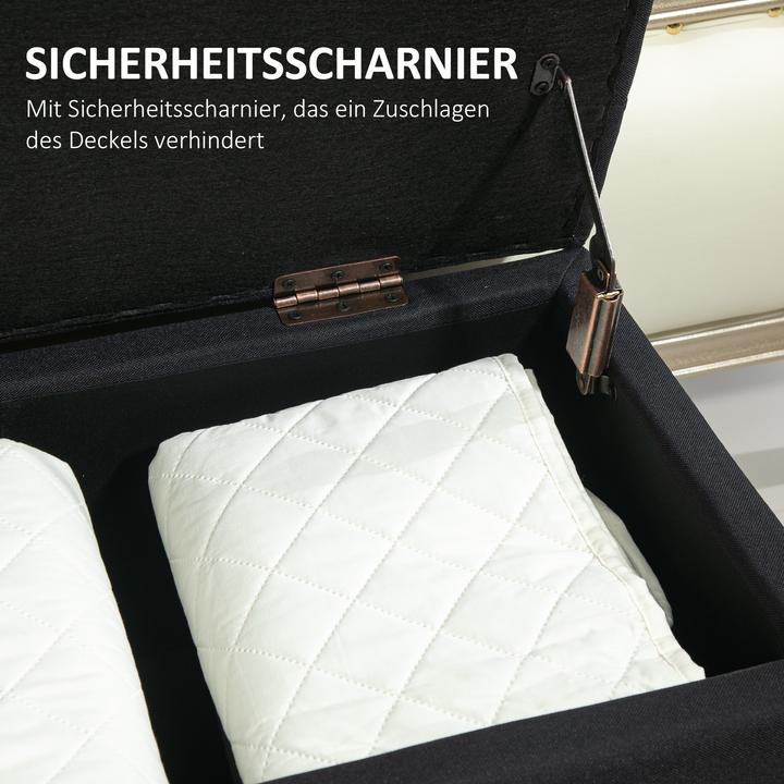 Image du produit Homcom Sitzbank Polyester, Schaumstoff Schwarz (40 cm)
