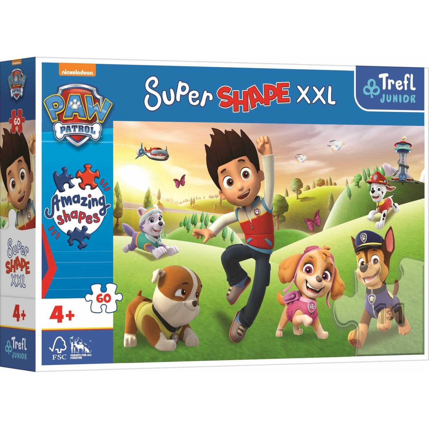Trefl 60 Stück XXL Super Shape Smiling Paw Patrol Hunde (60 Teile)