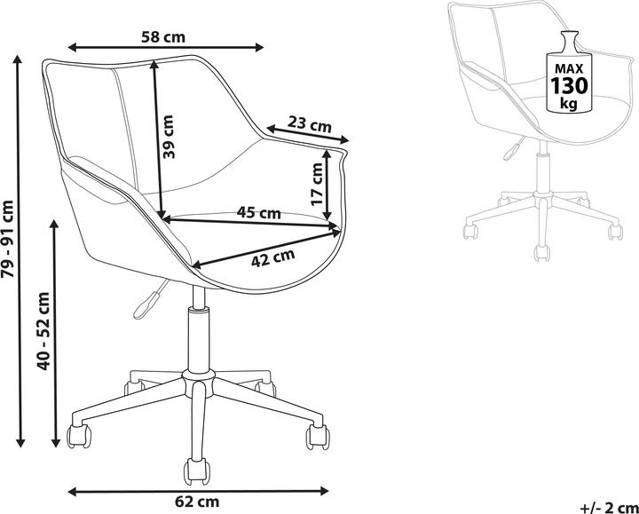 Immagine prodotto Beliani Newdale (40 - 52 cm)