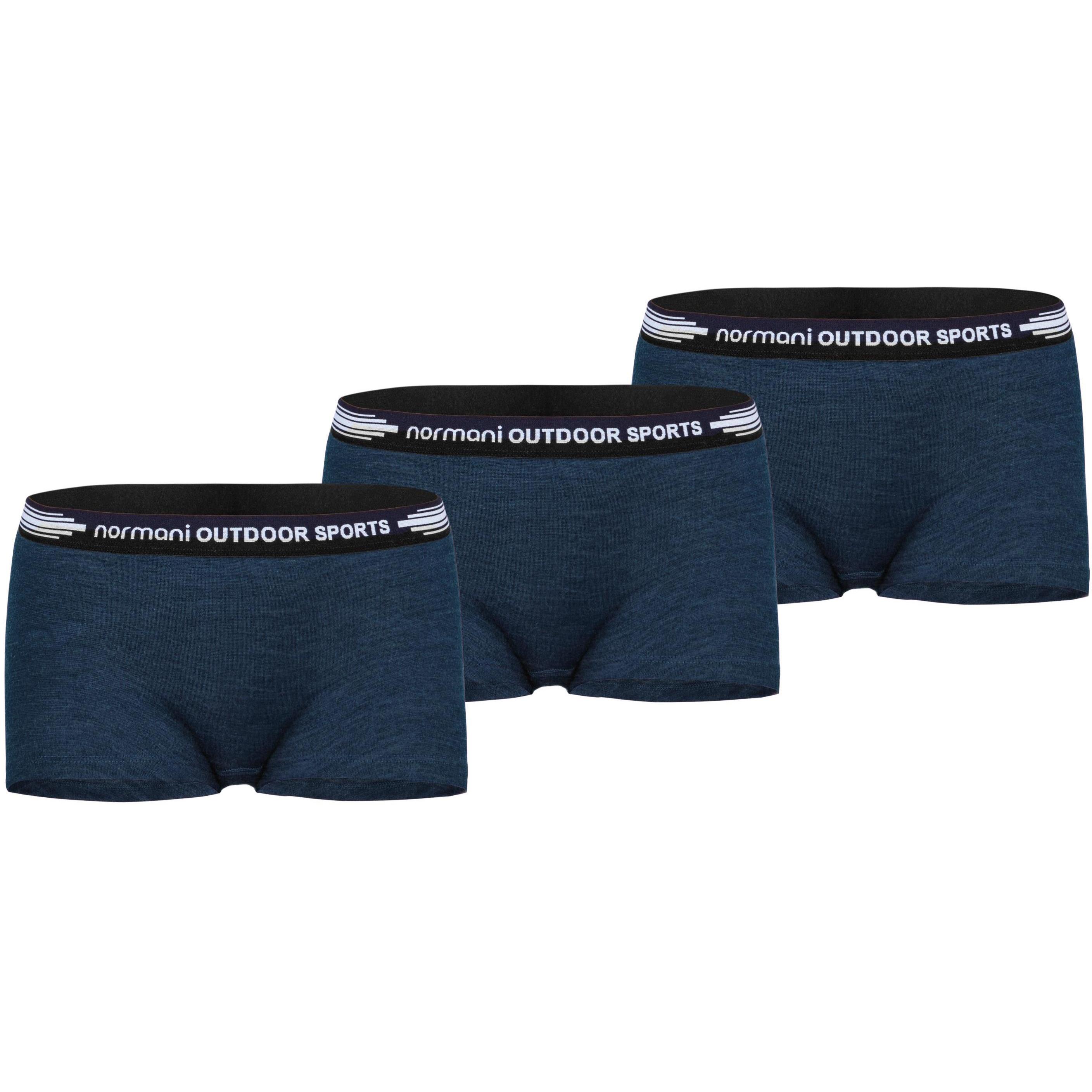 Normani, Damen, Unterhosen, 3er Pack Damen Merino Boxershorts „Morwell“ - 9609, Blau, (XL, 3er Pack)